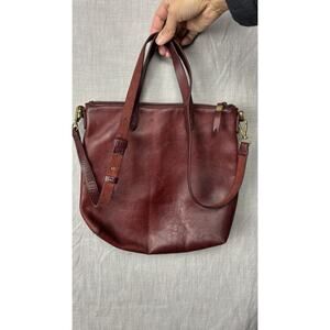 Madewell Burgundy Leather Tote